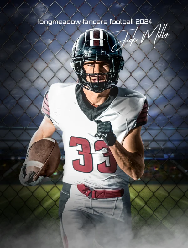 Fenced In Football 3'x4'
