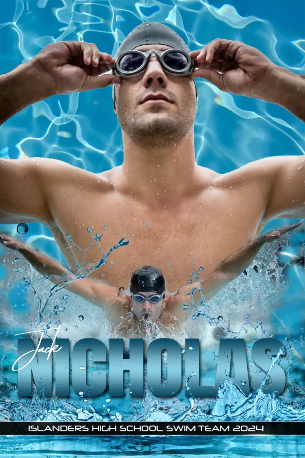 Cool Water Swimming 2'x3'
