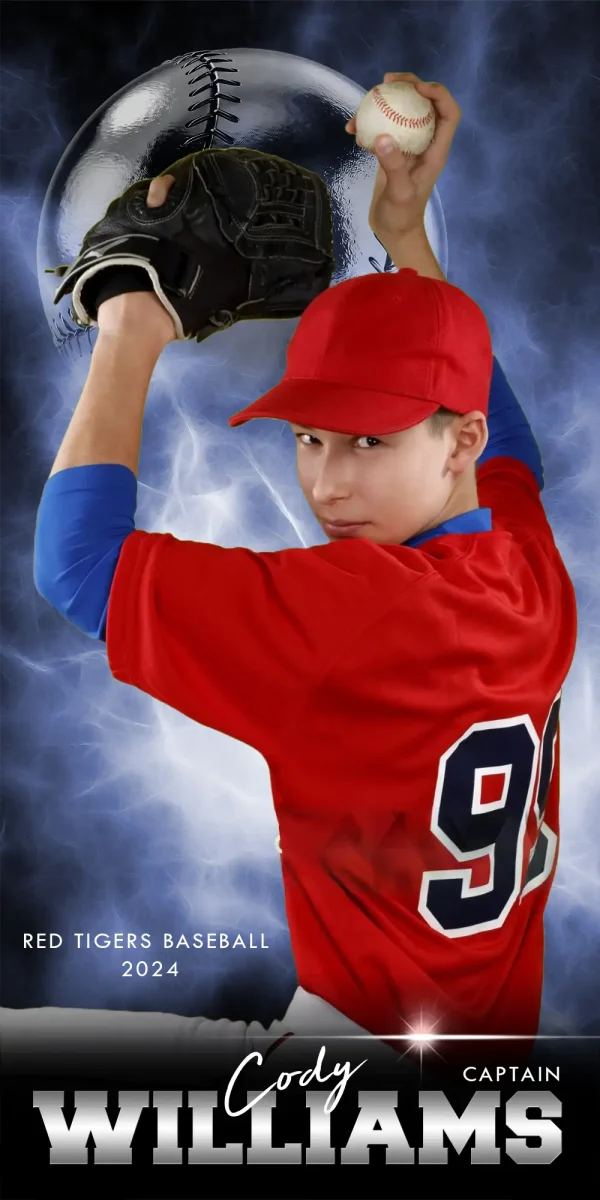 Electric Explosion Baseball 3'x6'