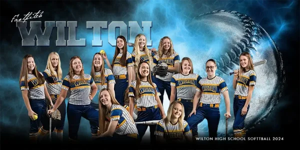 Electric Explosion Softball Team 3'x6'