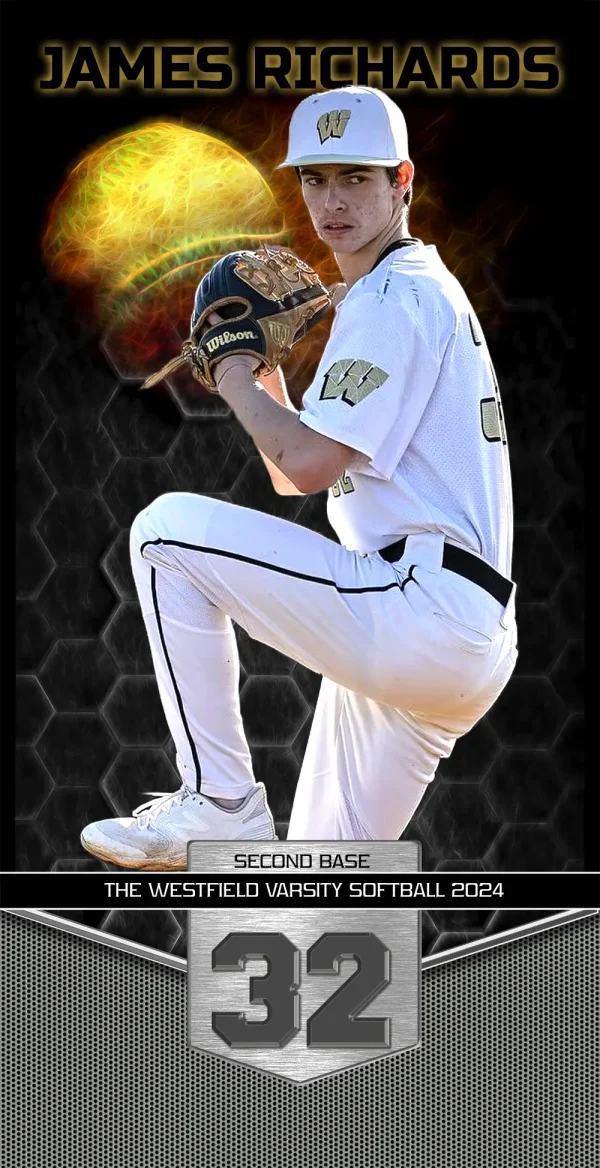Great Balls Of Fire Baseball/Softball 3'x6'