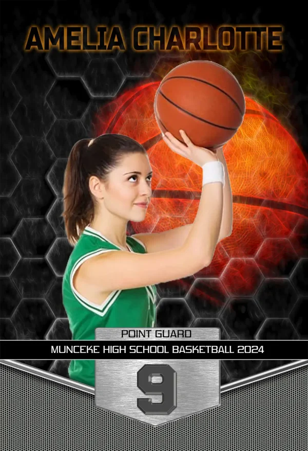 Great Balls Of Fire Basketball 2'x3'