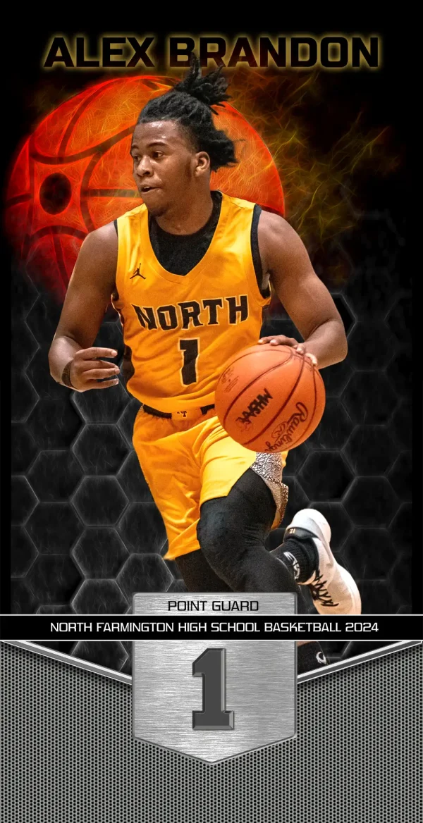 Great Balls Of Fire Basketball 3'x6'