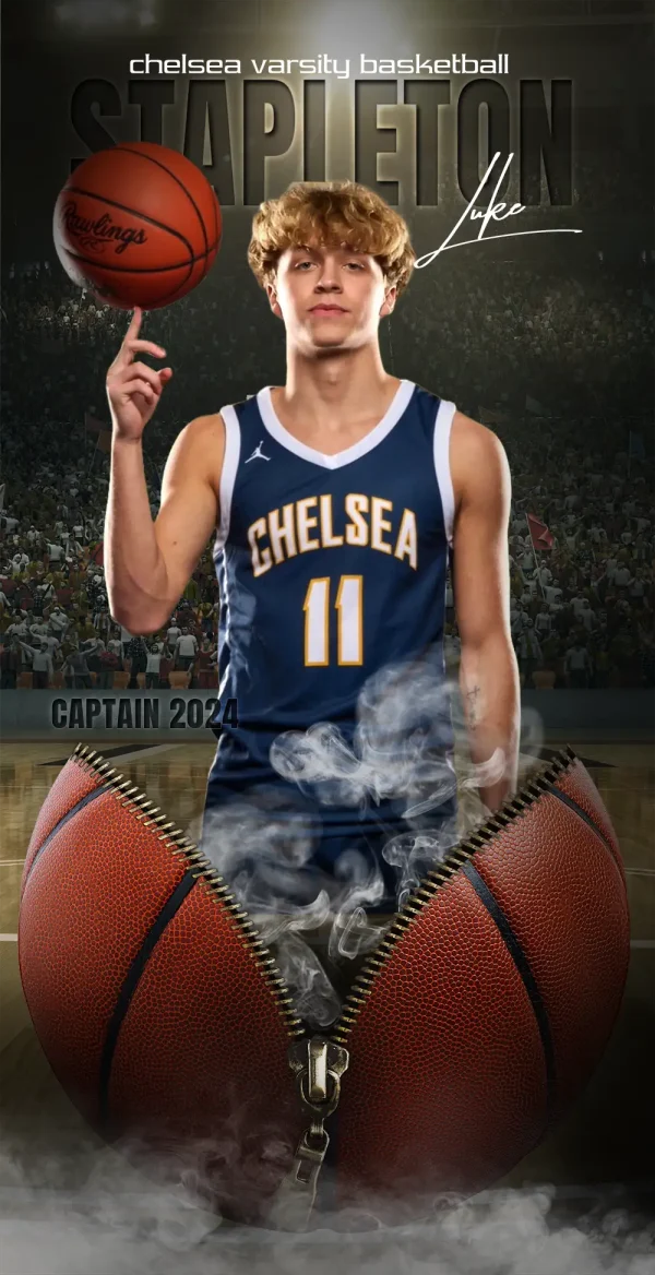 Unzipped Basketball 3'x6'